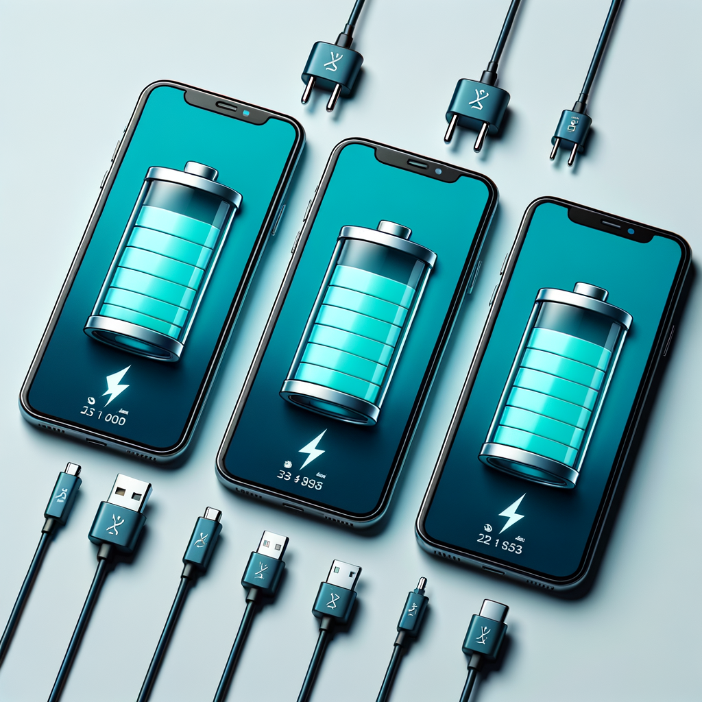 3 telephones portables , avec un symbole de batterie vides