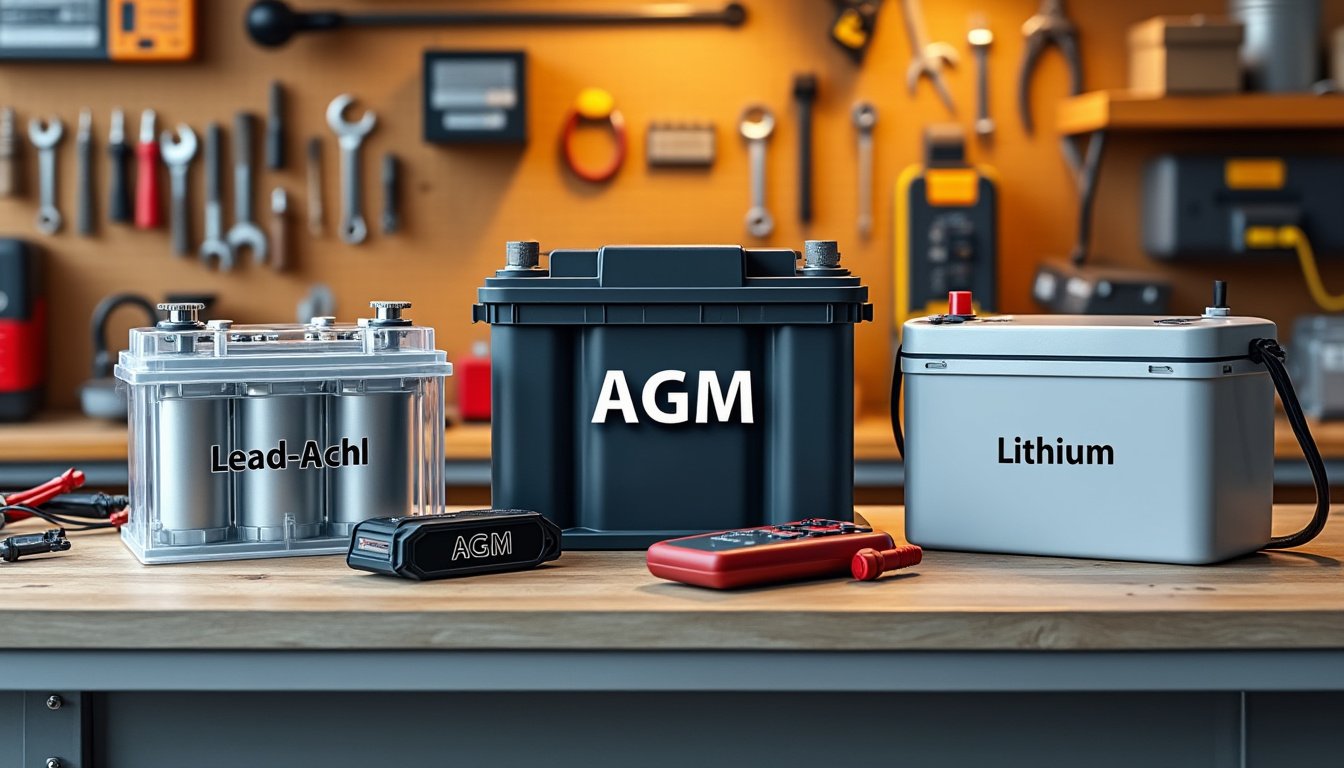 Différences entre batterie plomb-acide, agm et lithium : ce qu’il faut savoir
